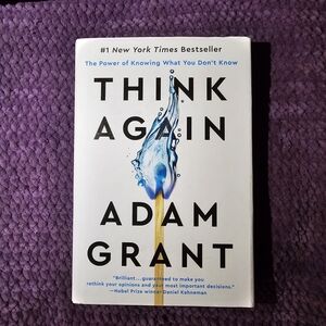 Think Again by Adam Grant - White Hardcover Book